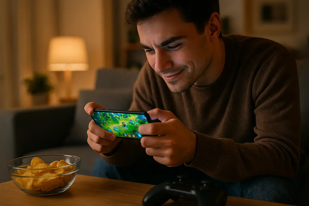 Developer monetization chart beside a player reviewing mobile game spending prompts