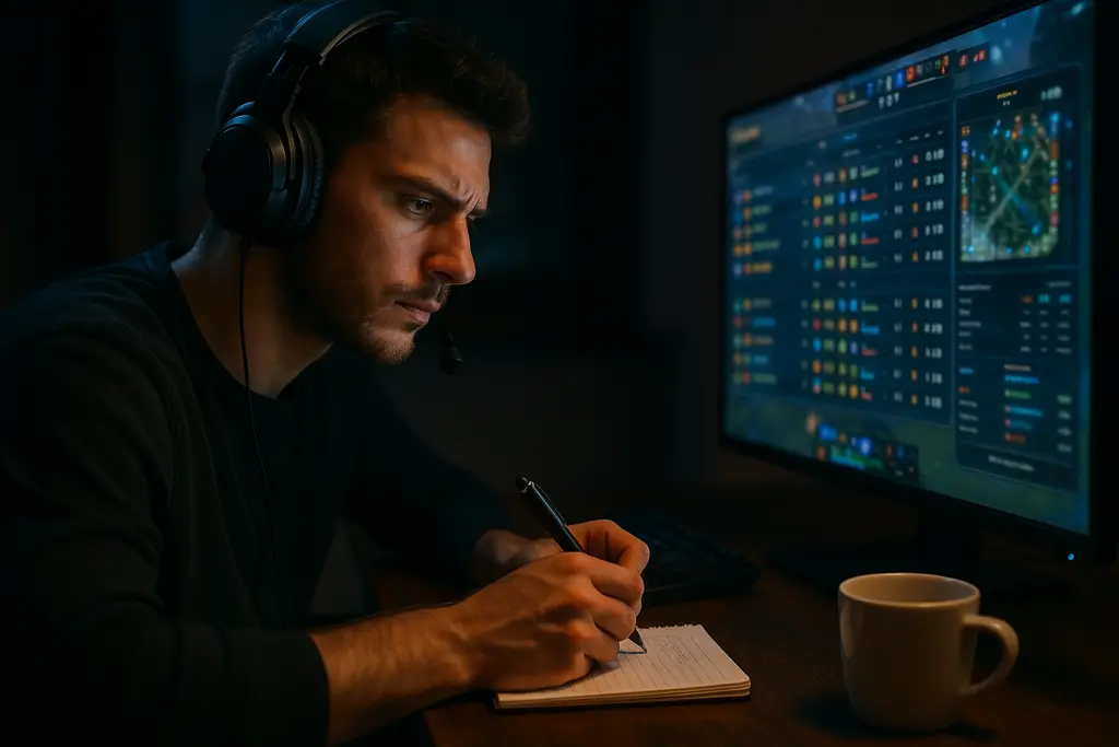 Player comparing a budget sheet and game library during the Game Spending Decline
